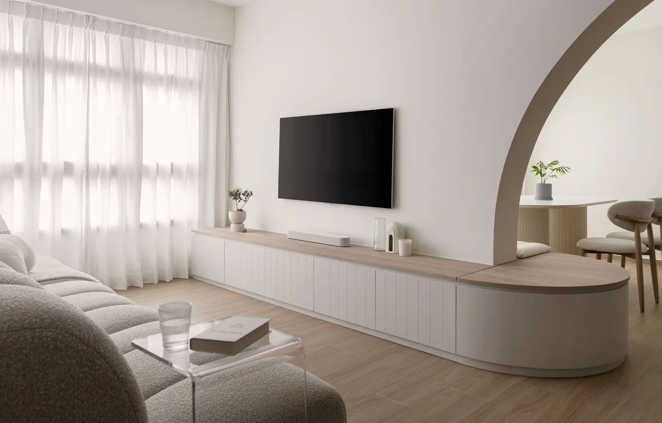 Photo wallpaper interior, natural light, Scandinavian style, natural light, scandinavian living room, bright living room, minimalist design, …