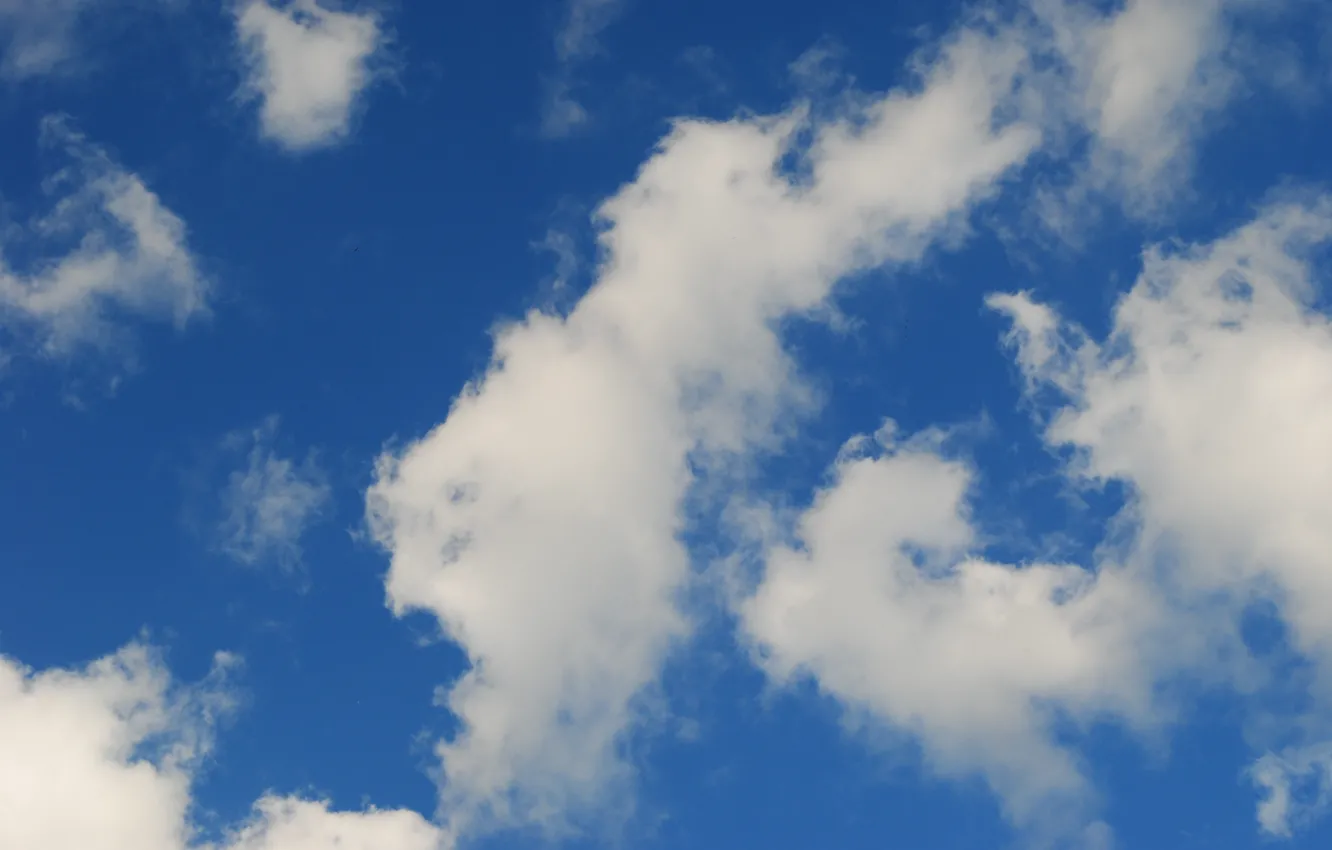 Photo wallpaper Clouds, Sky, Blue