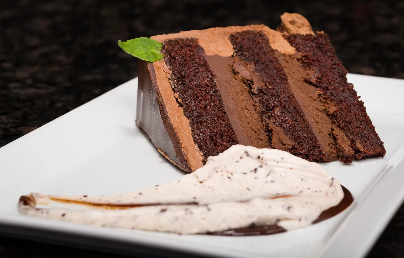 Photo wallpaper ice cream, cake, layer