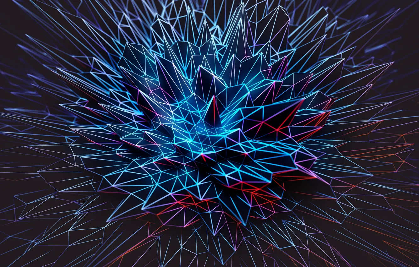 Photo wallpaper abstract, dark, sharp