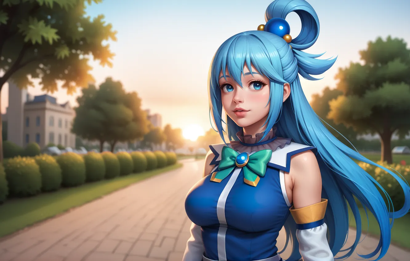 Photo wallpaper wallpaper, Anime, Aqua, Goddess