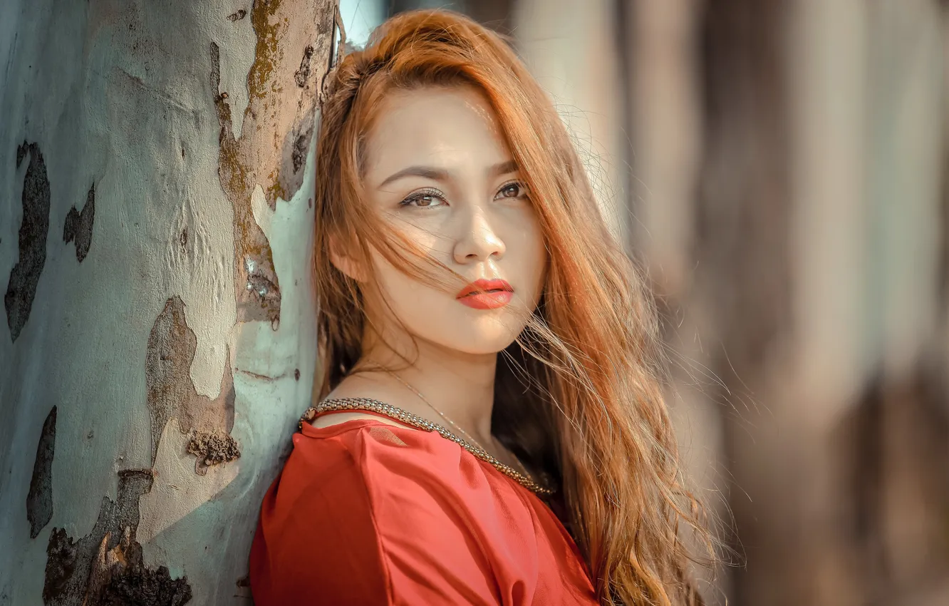 Photo wallpaper look, girl, background