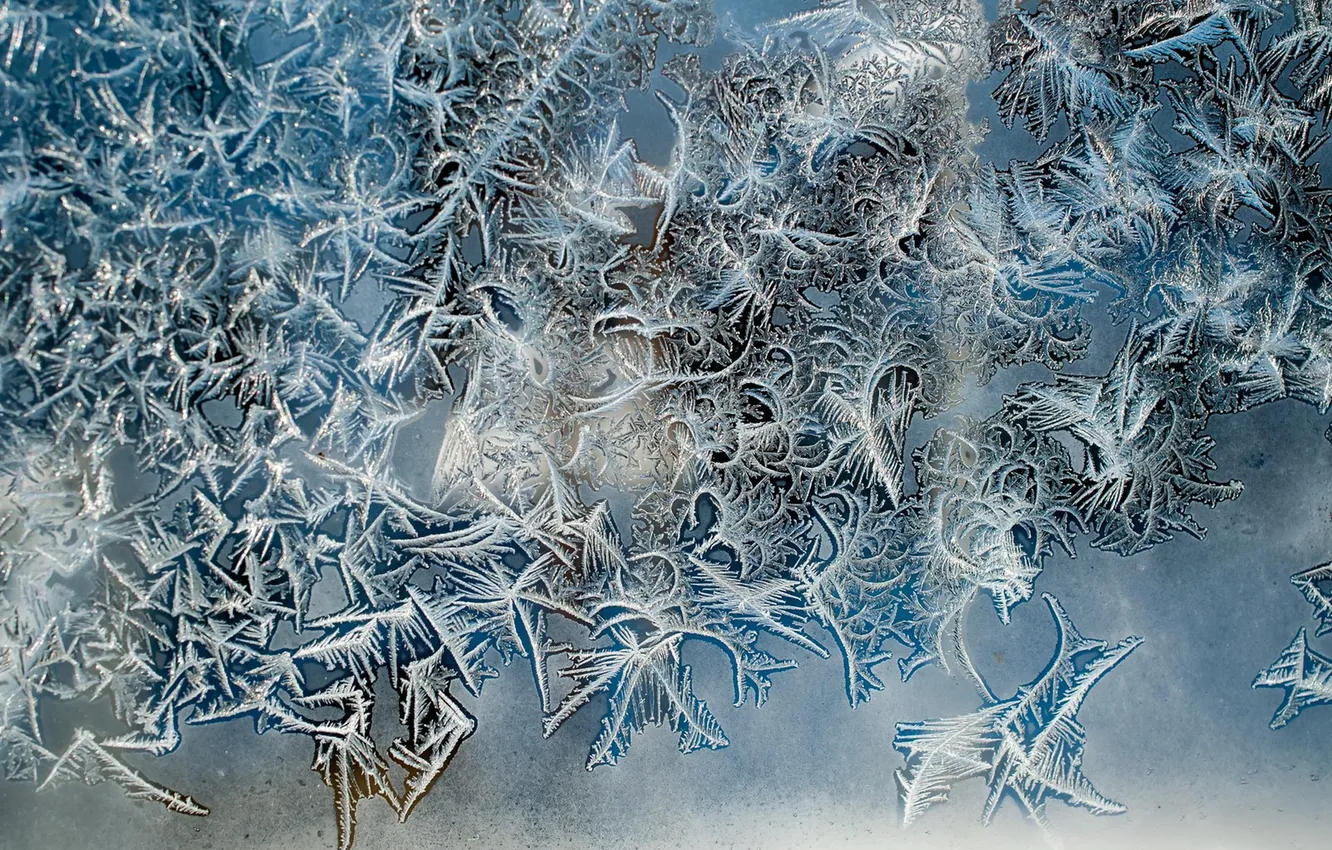 Photo wallpaper cold, glass, pattern