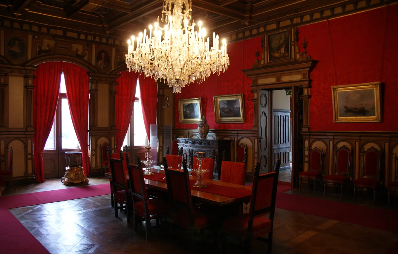 Photo wallpaper design, style, Villa, interior, dining room, Dom-castle