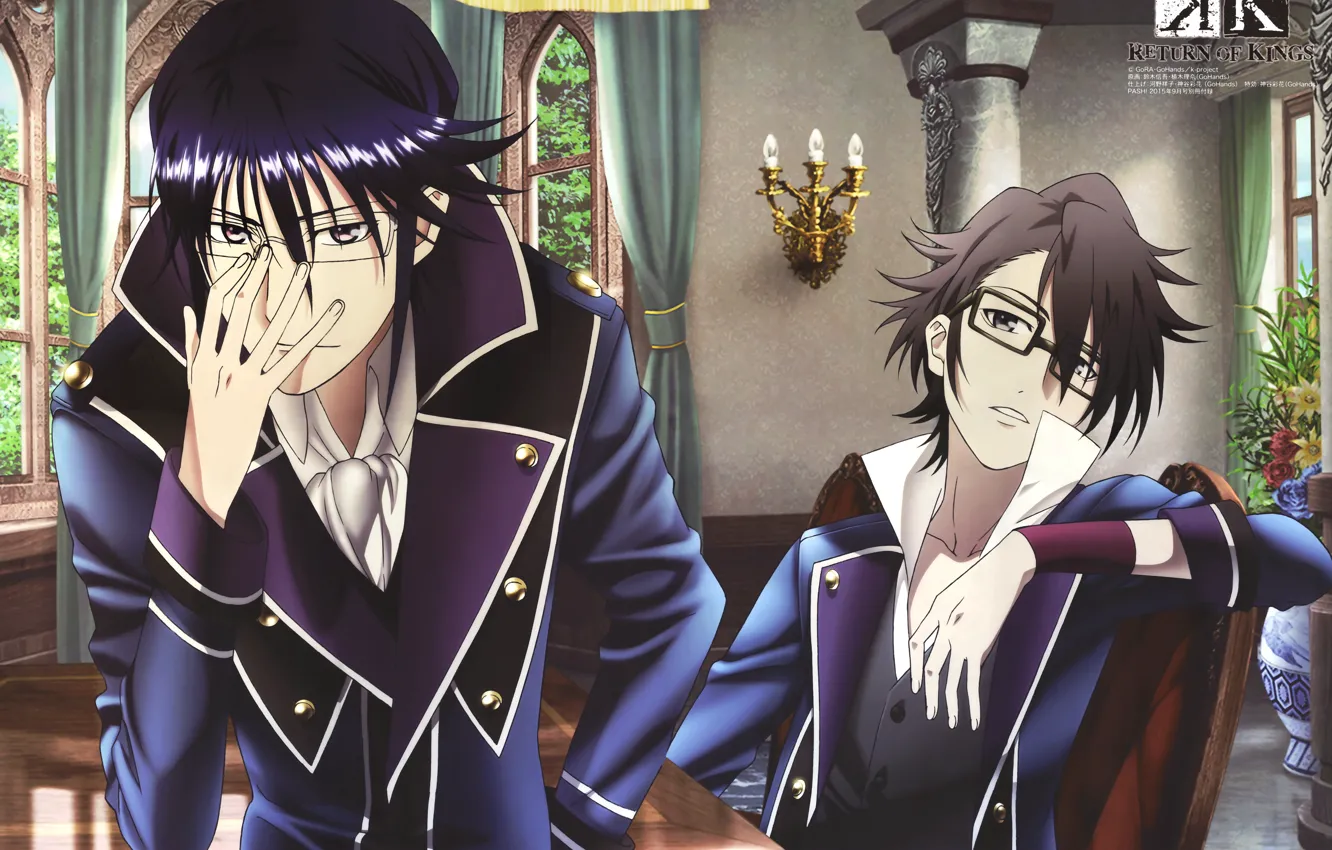 Photo wallpaper blue, Project Key, K Project, blue king, Munakata Reishi, Fushimi, Naruhiko