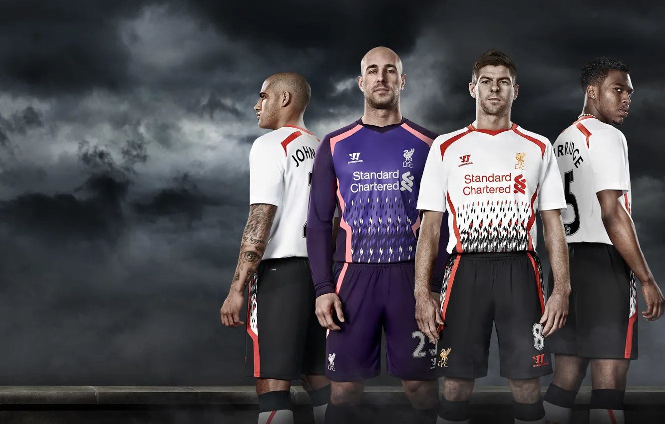 Photo wallpaper football, England, captain, club, Steven Gerrard, football, Premier League, Liverpool