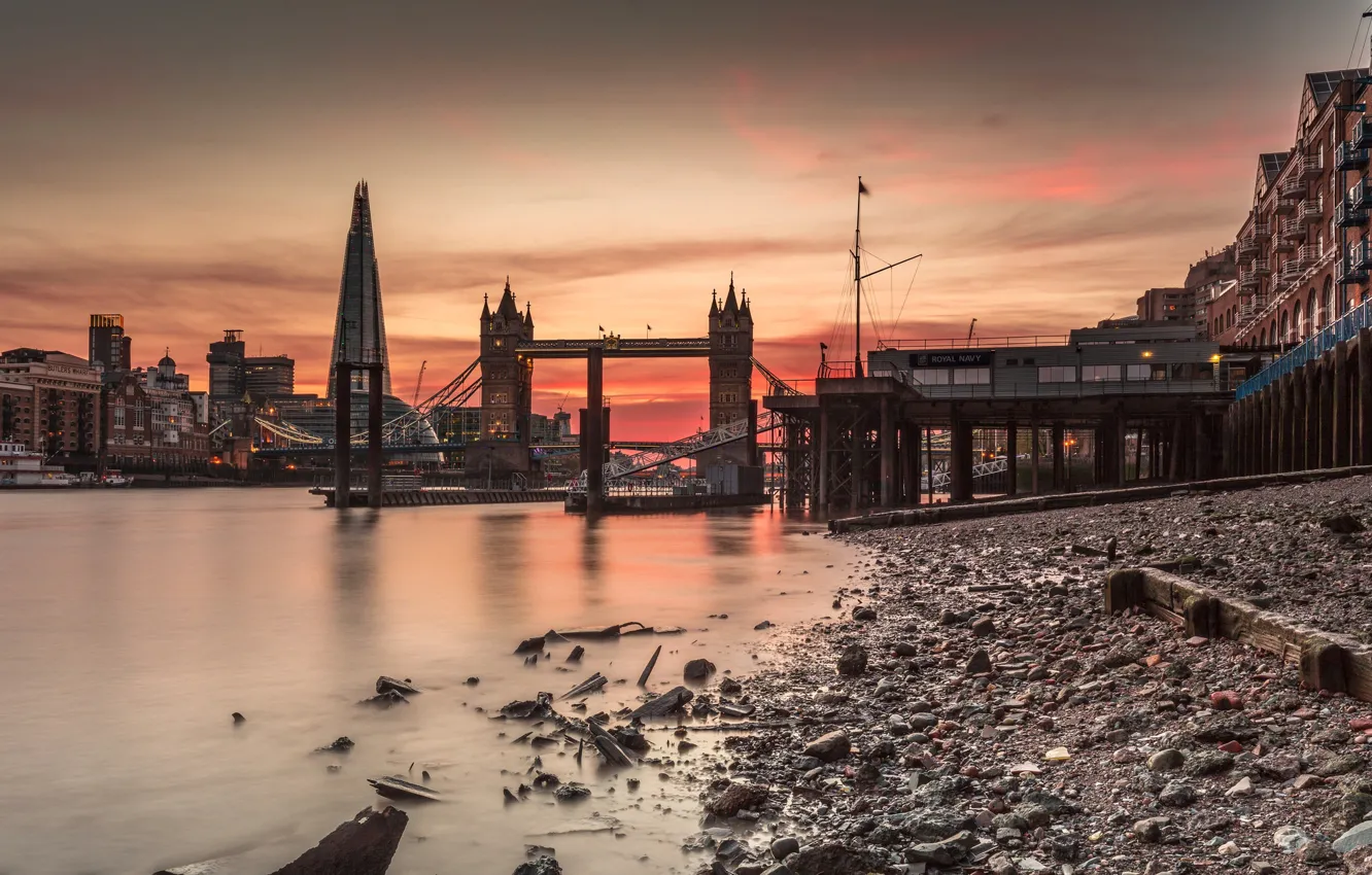 Photo wallpaper river, England, London, tower, Thames, Tower bridge