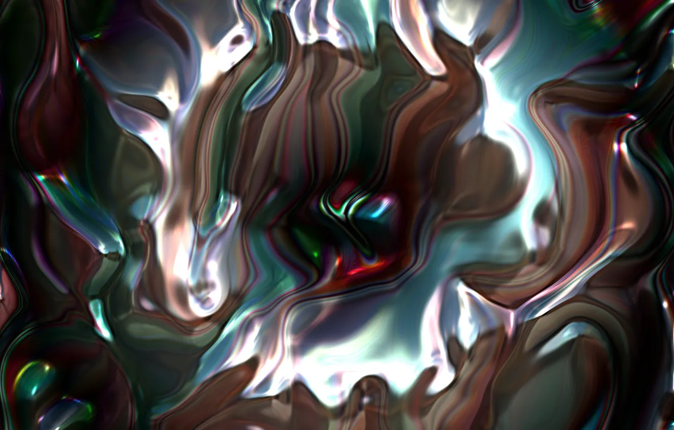 Photo wallpaper line, metal, abstraction, Shine, divorce, silver, metallic, center