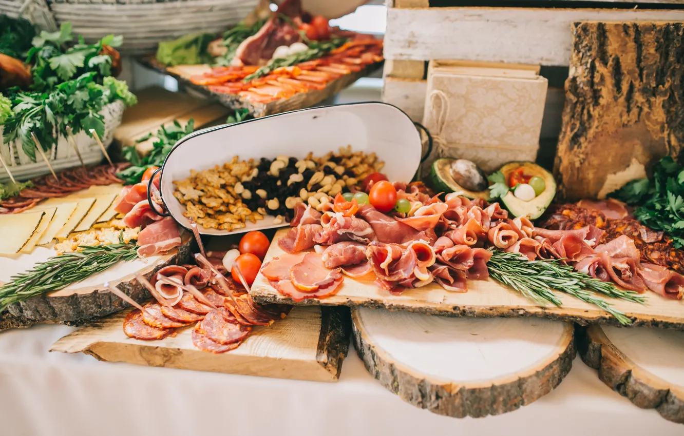 Photo wallpaper yummy, cuts, the difference