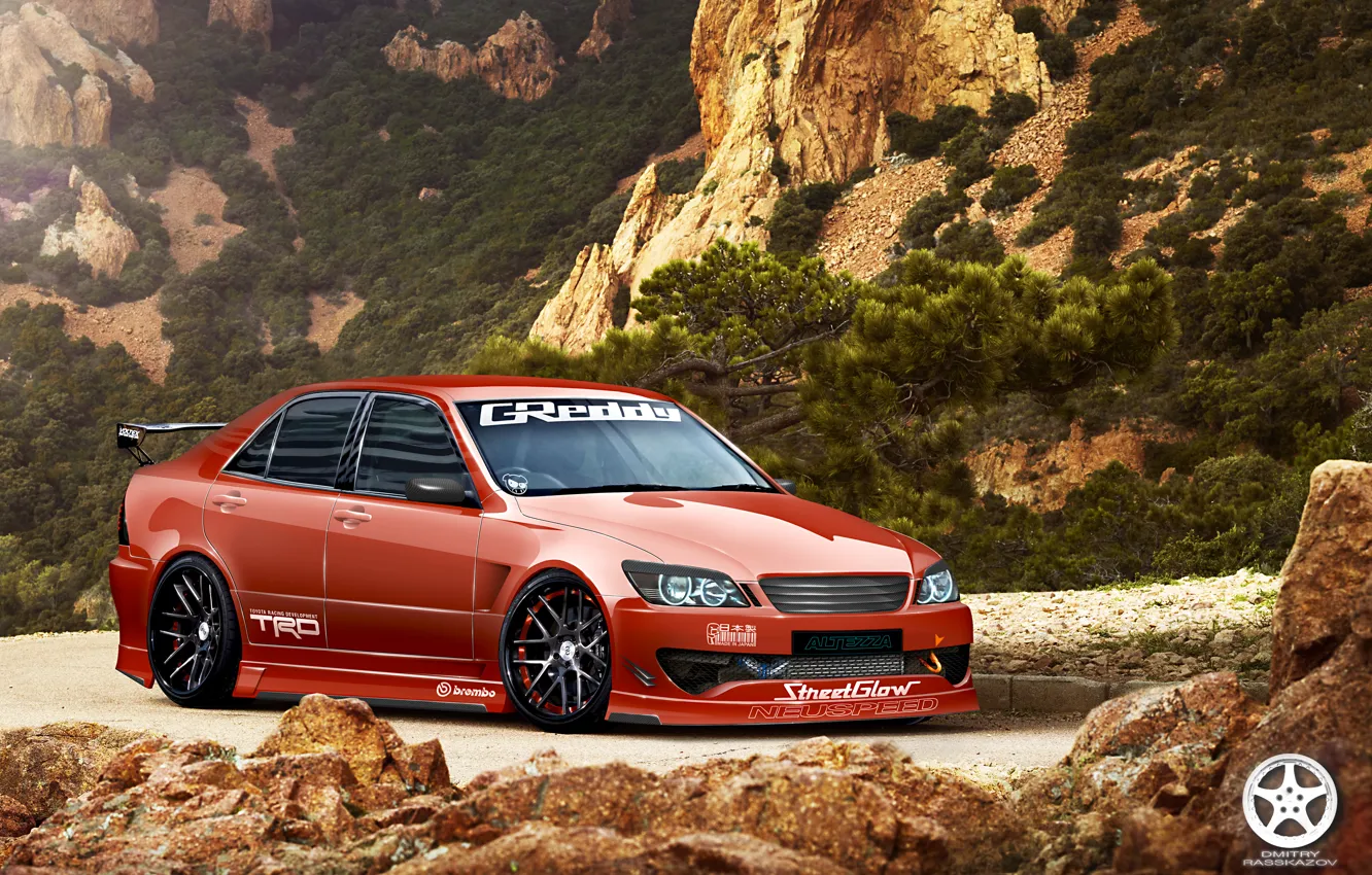 Photo wallpaper Toyota, tuning, height