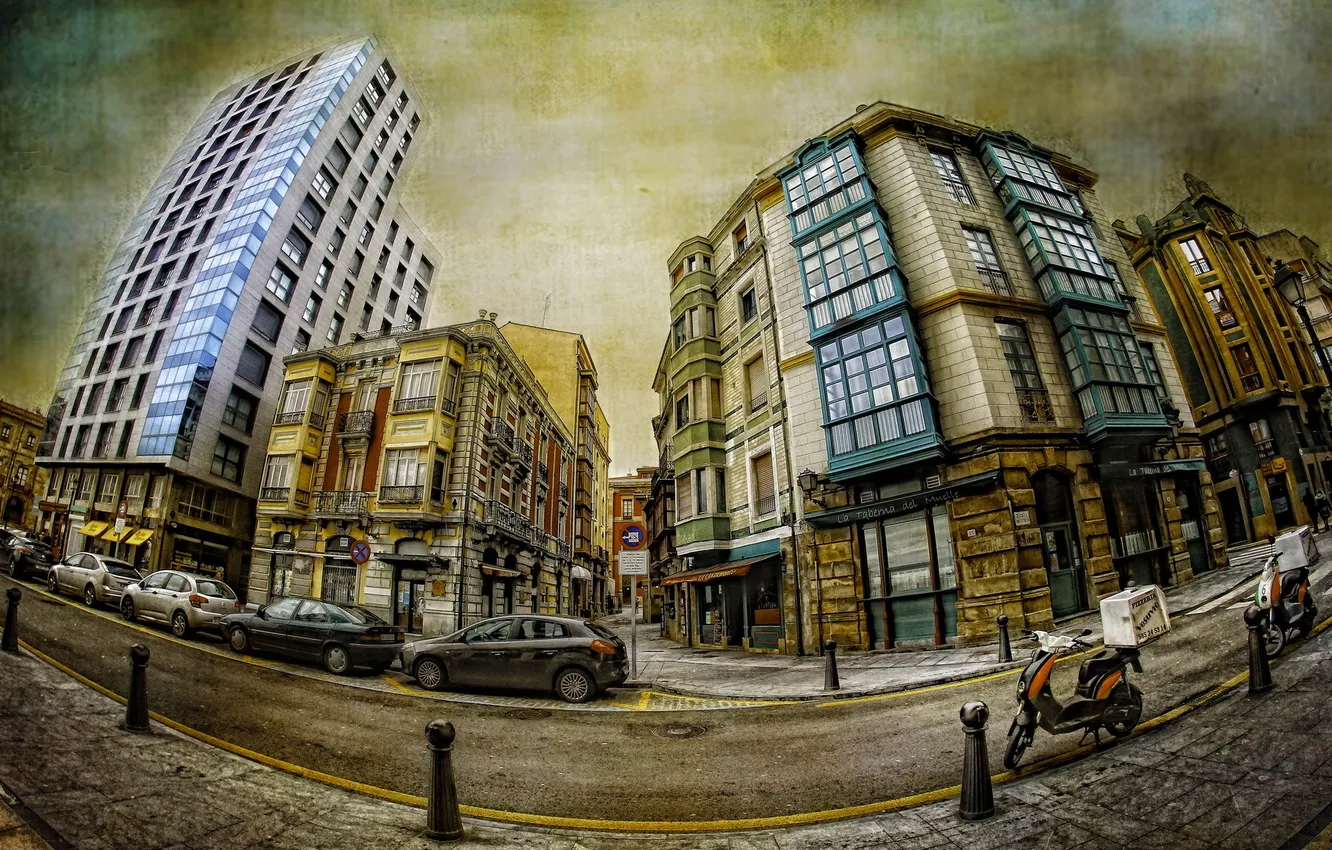 Photo wallpaper the city, style, background, street, home