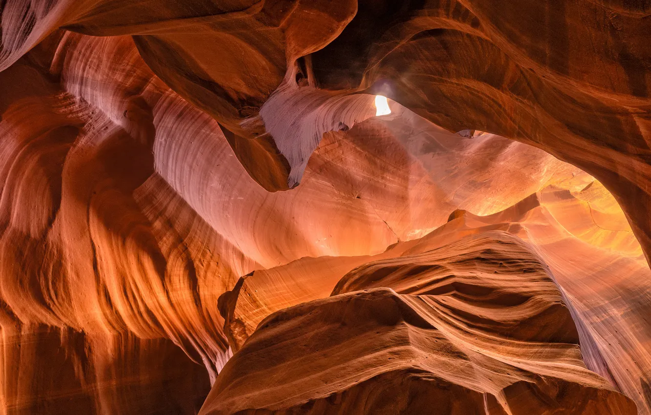 Photo wallpaper light, paint, AZ, gorge, USA, antelope canyon