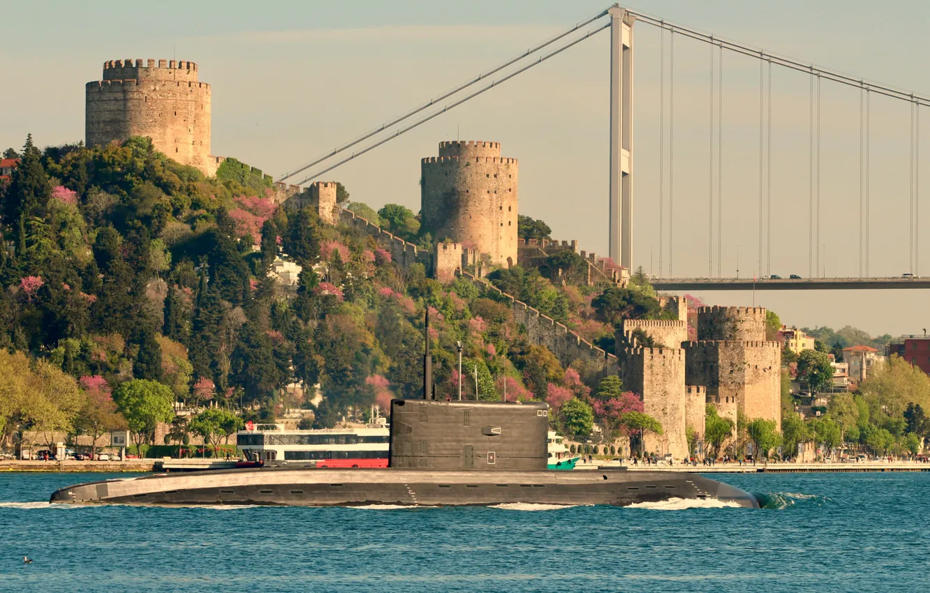Photo wallpaper submarine, Turkey, The Bosphorus