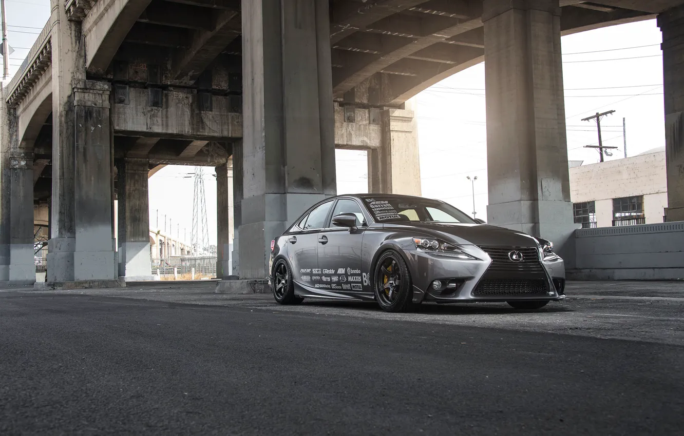Photo wallpaper Lexus, bridge, tuning, IS-340