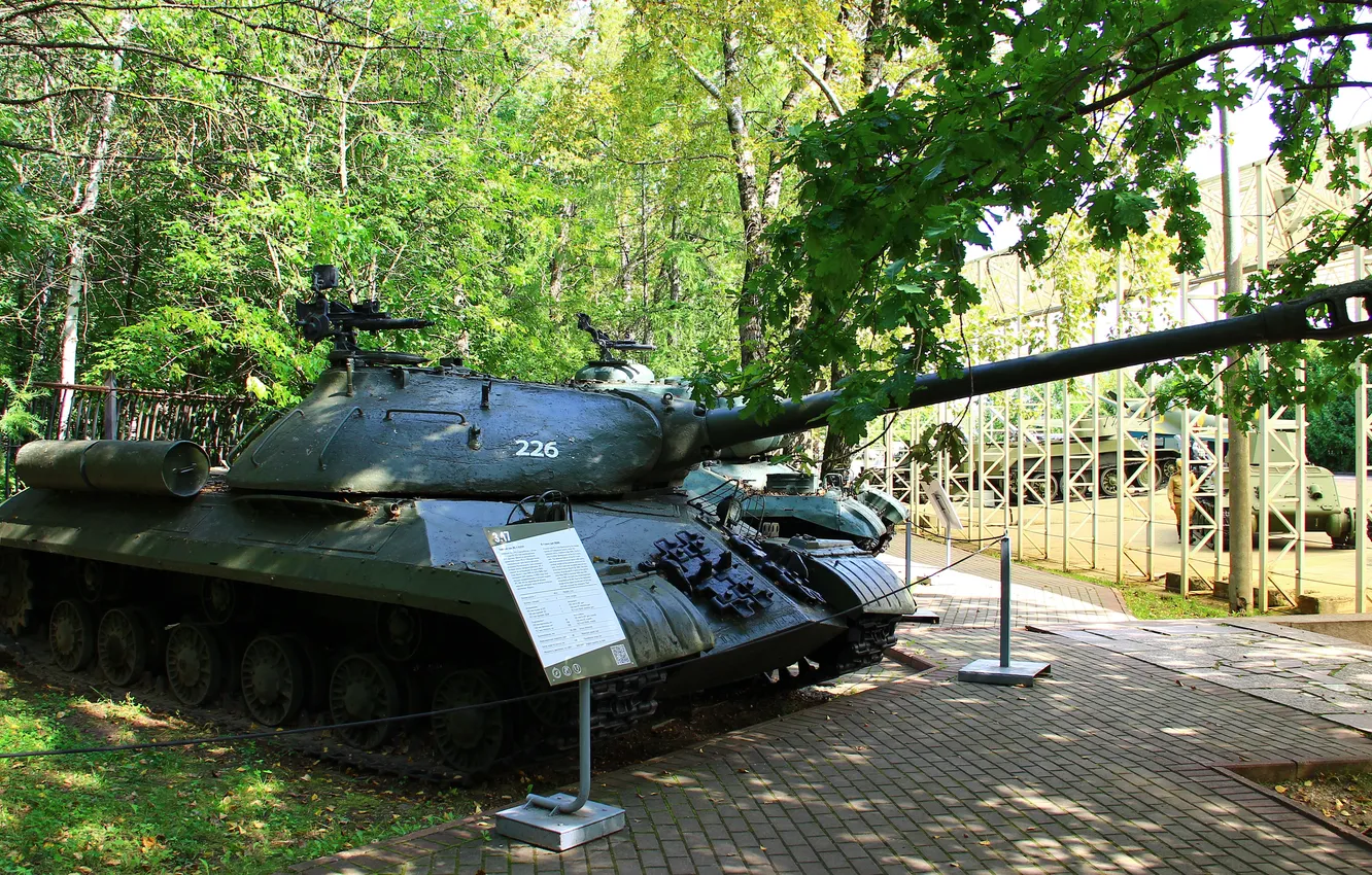 Photo wallpaper Moscow, USSR, Tank, Is-3, Poklonnaya Gora, The Museum of G.O.R.A.