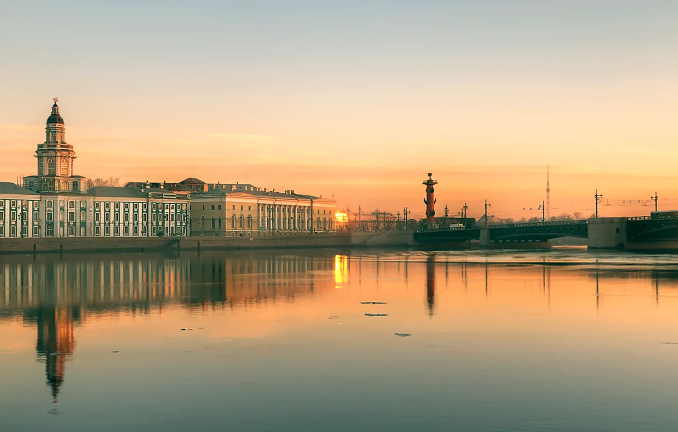 Photo wallpaper spring, morning, Saint Petersburg