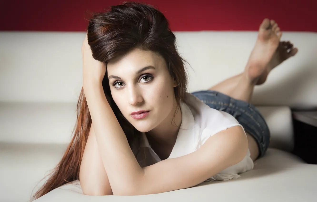 Photo wallpaper look, face, model, Elena