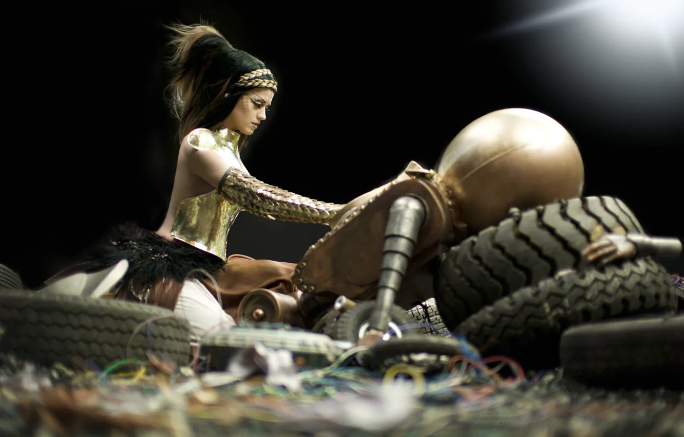 Photo wallpaper robot, Katy Perry, Katy Perry, tires