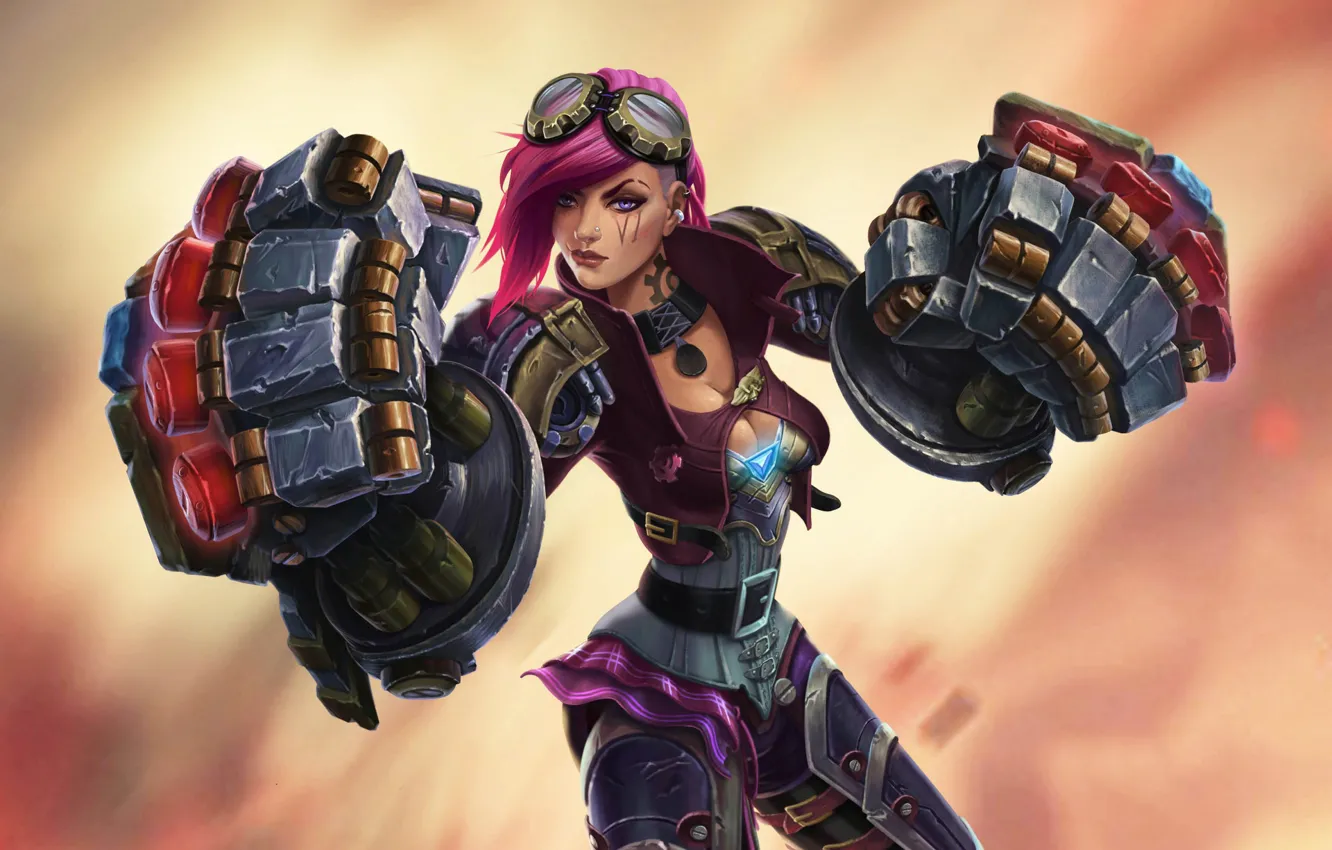 Photo wallpaper girl, the game, art, girl, game, pink hair, art, characters