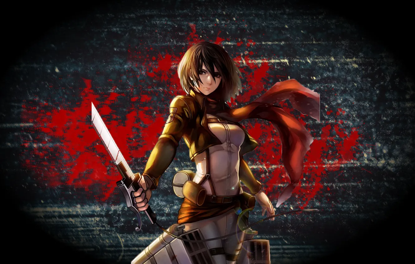 Photo wallpaper anime, Titan, Mikasa, Ackerman