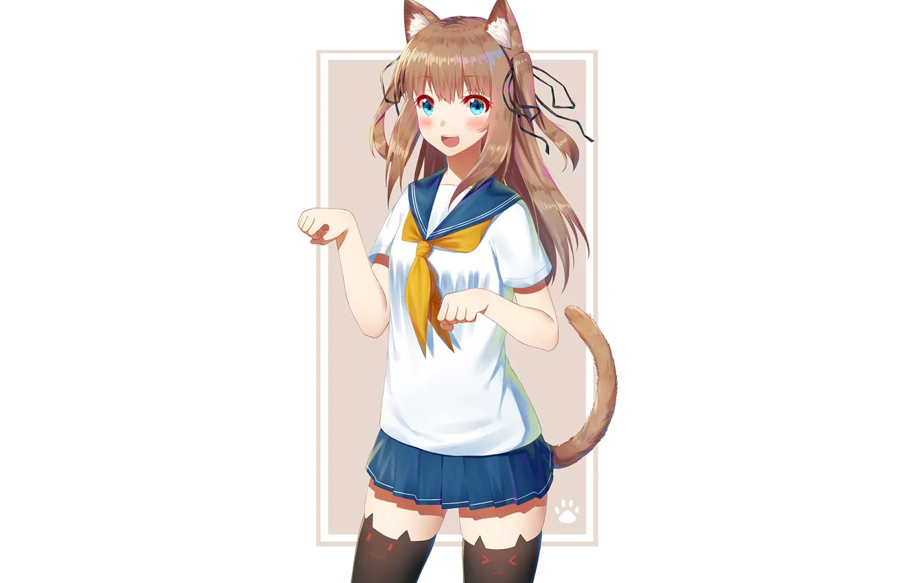 Photo wallpaper style, skirt, Mike, girl, kitty, Golf