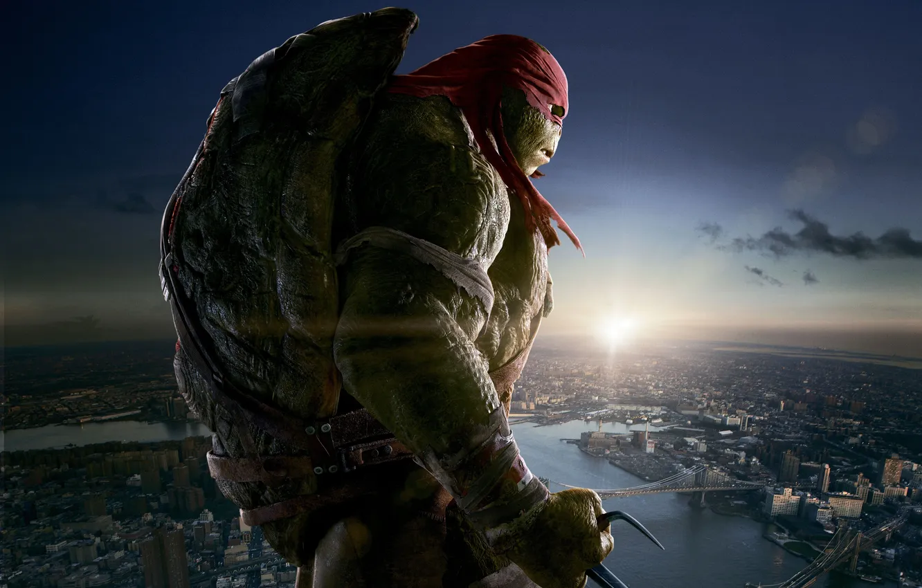 Photo wallpaper Action, fantasy, turtles, TMNT, Raphael, sci-fi, movie, Teenage Mutant Ninja Turtles