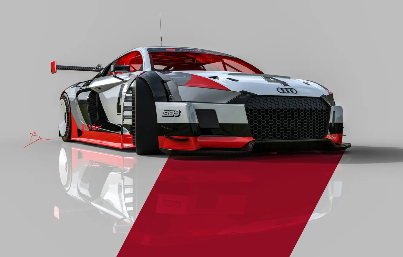 Photo wallpaper Audi, Machine, Audi R8, Motorsport, Rendering, Concept Art, Sports car, Game Art