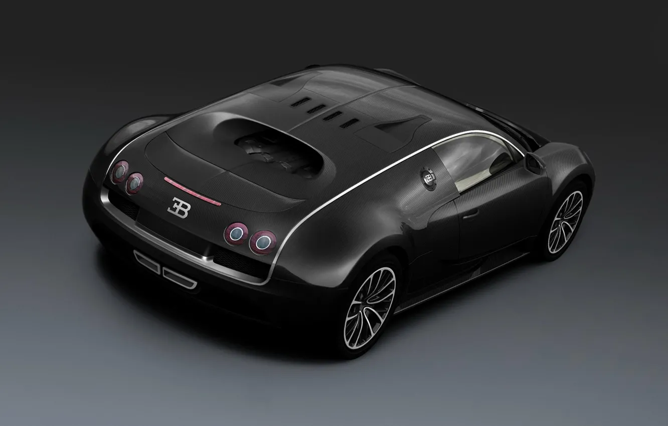 Photo wallpaper car, machine, auto, black, Shanghai, sport, Supersport, Bugatti Veyron