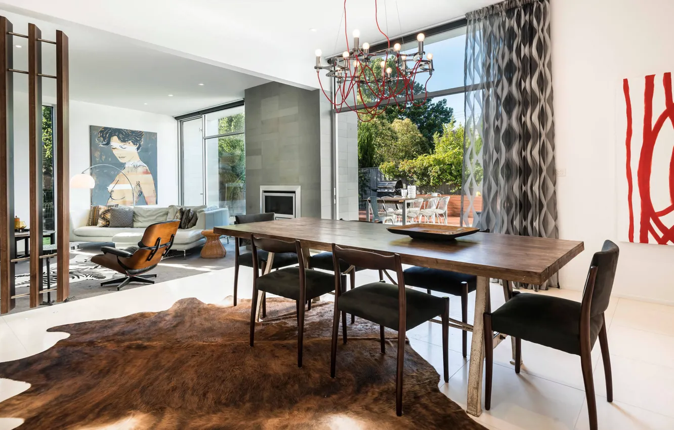 Photo wallpaper design, style, interior, Melbourne, living room, Australia, dining room, Melbourne