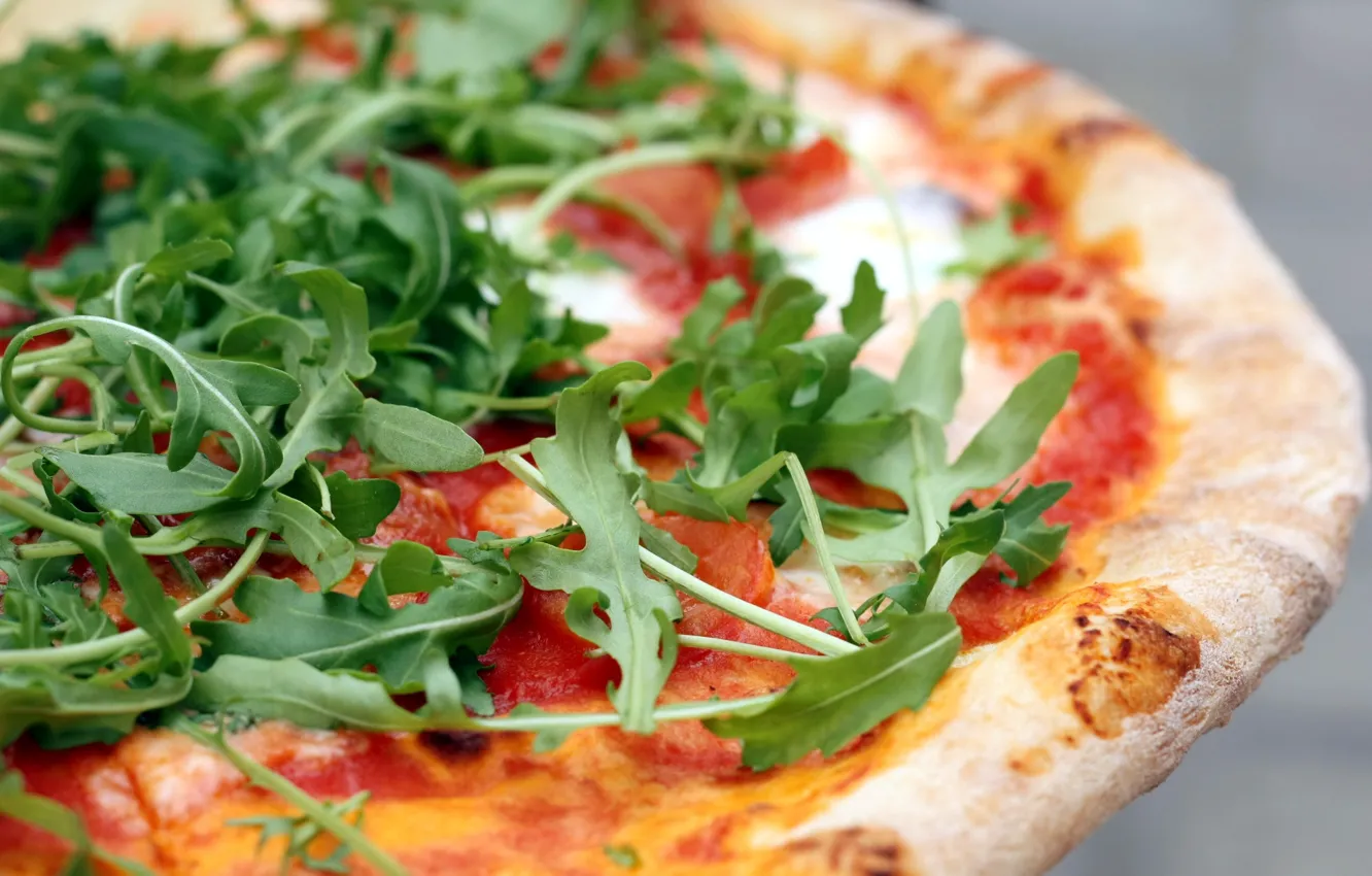 Photo wallpaper macro, food, pizza