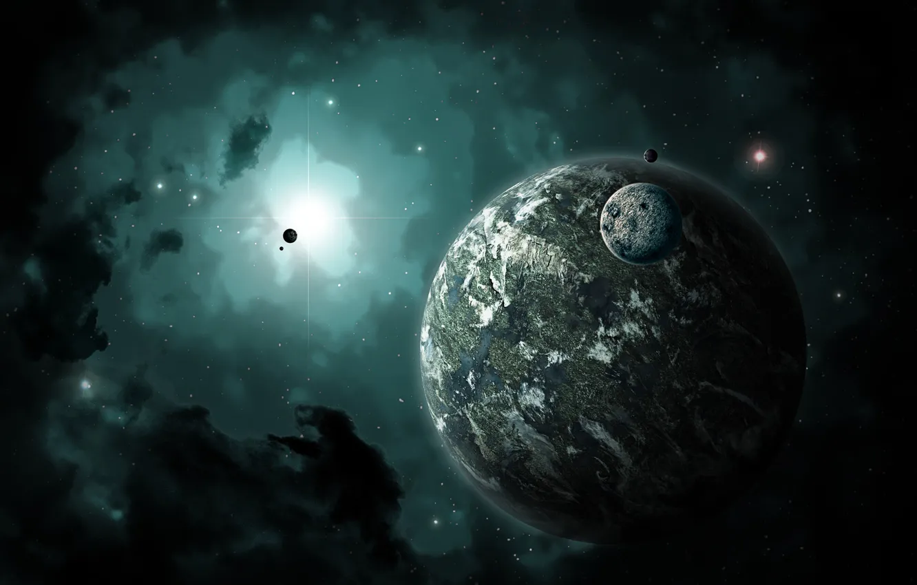 Photo wallpaper moon, Apolo, The Star