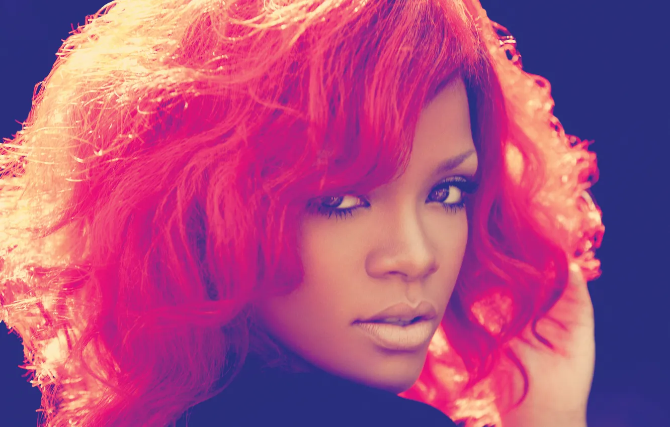 Photo wallpaper hair, singer, pink, Rihanna