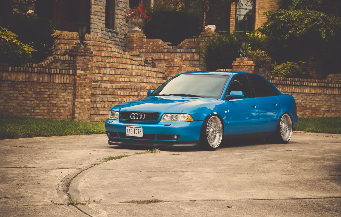 Photo wallpaper Audi, Audi, before, blue, blue