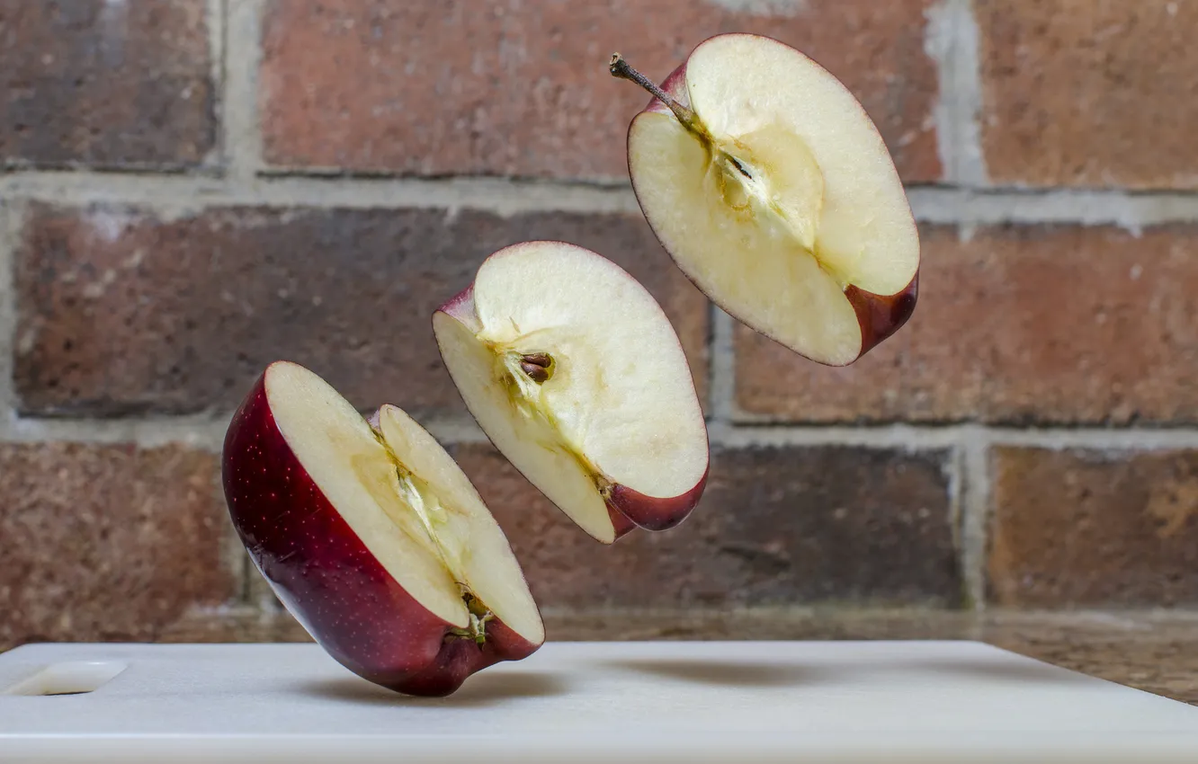 Photo wallpaper background, apples, piece