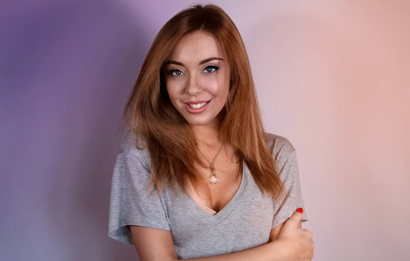 Photo wallpaper look, pose, background, model, portrait, makeup, Mike, hairstyle