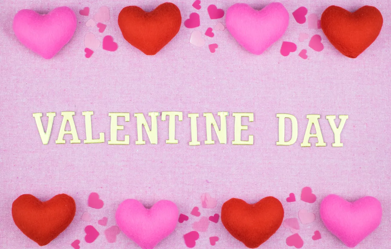 Photo wallpaper letters, holiday, hearts, Valentine's day