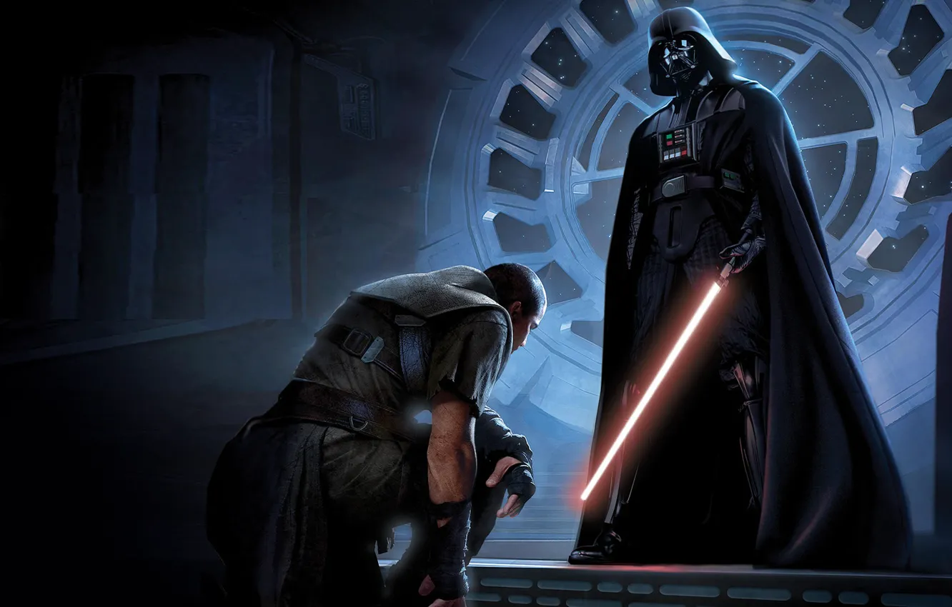 Photo wallpaper Star Wars, star wars, lightsaber, Vader