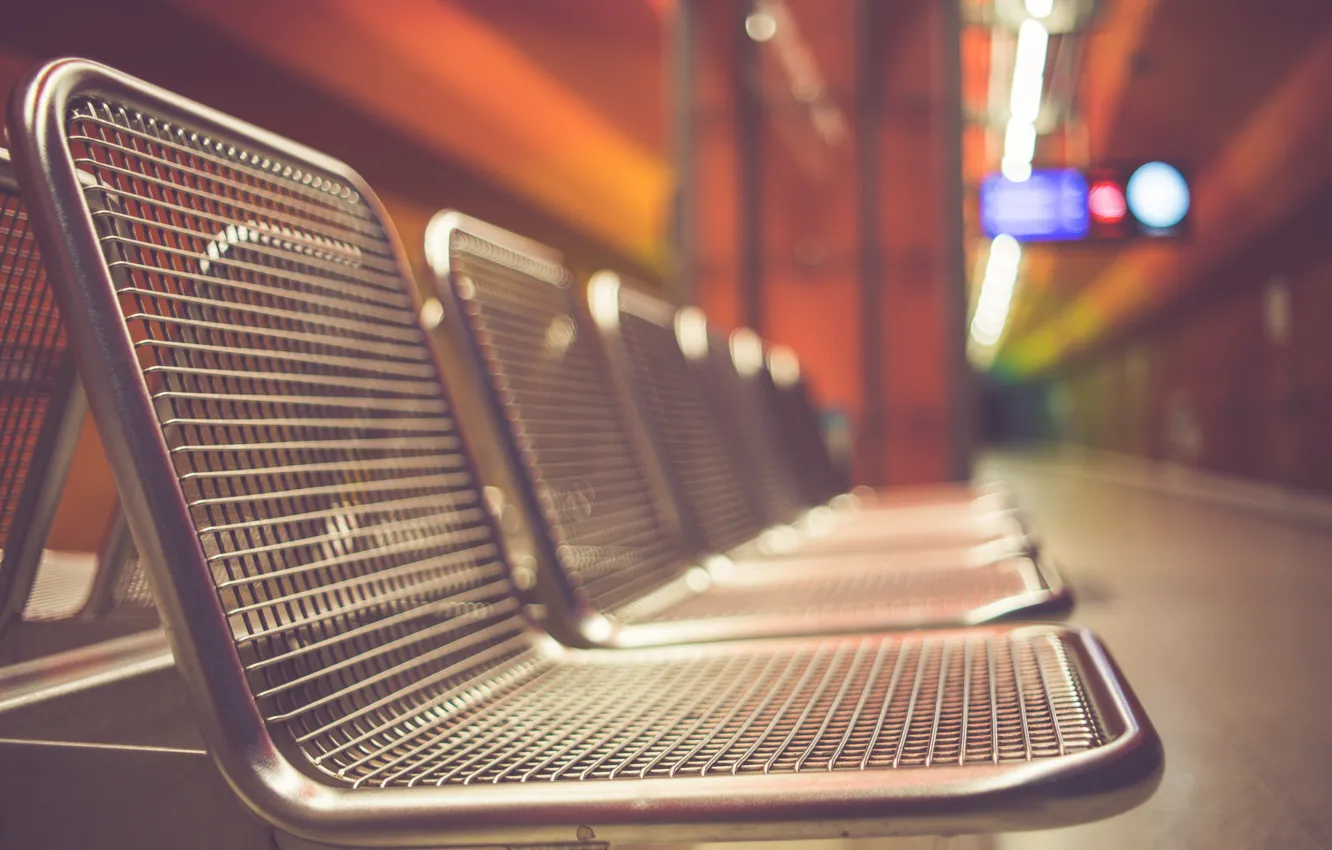 Photo wallpaper bubbles, vintage, bokeh, Subway, pov, subway station