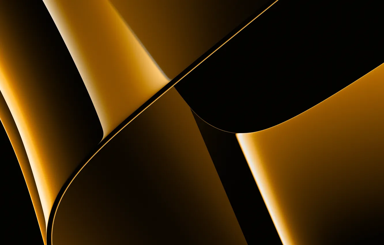 Photo wallpaper abstraction, gold, spiral, part, gold, fragment, abstraction, spiral