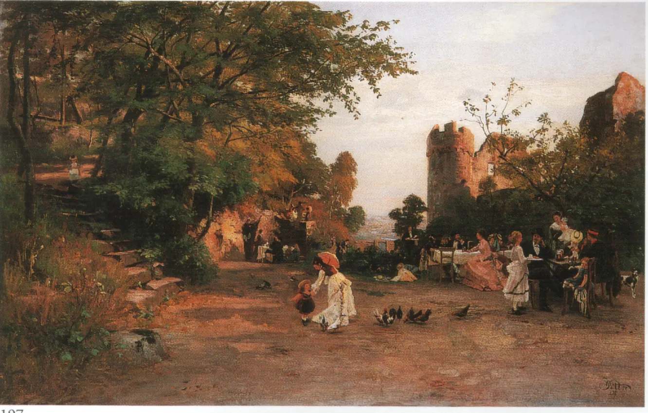 Photo wallpaper holiday, people, chicken, feast, JETT, A DAY OF LEISURE