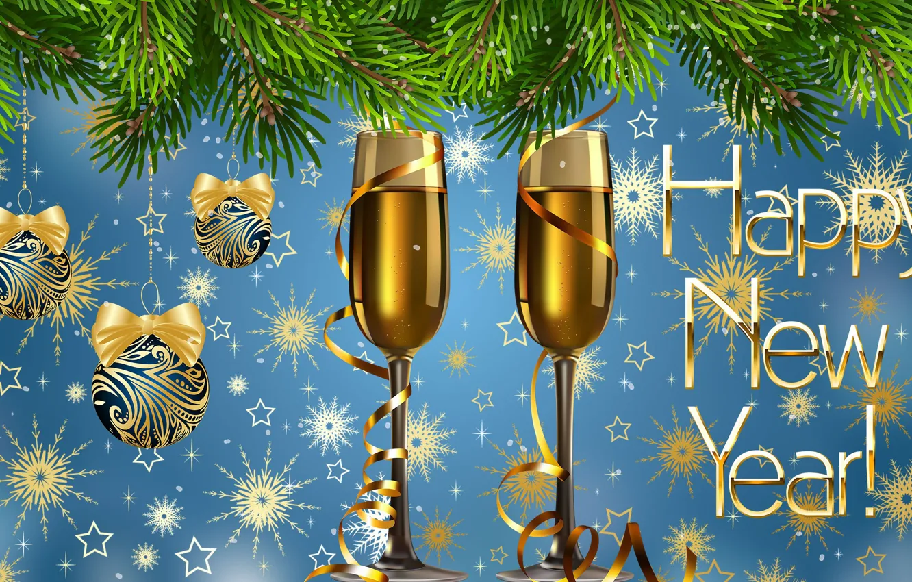 Photo wallpaper Graphics, New Year, New Year ' s Eve