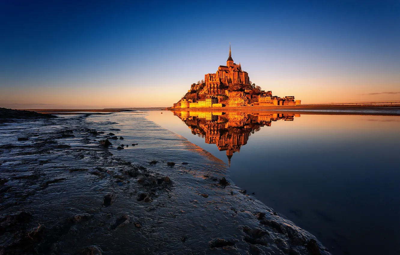 Photo wallpaper France, normandy, Mont Saint Michel, Avranches