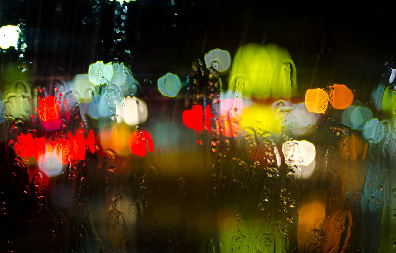 Photo wallpaper colors, glass, rainy, globes