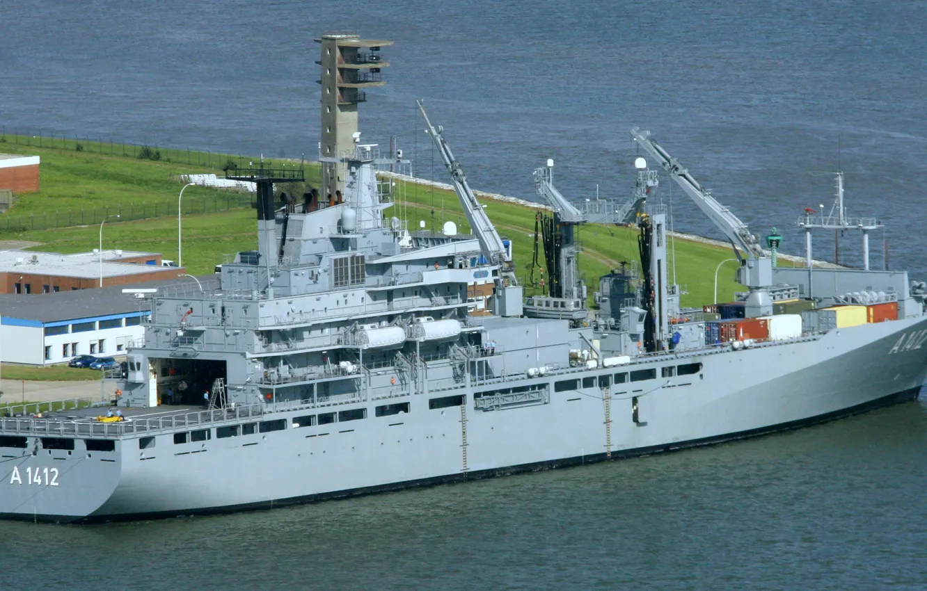 Photo wallpaper The German Navy, transport logistics, Frankfurt am Main, Germany