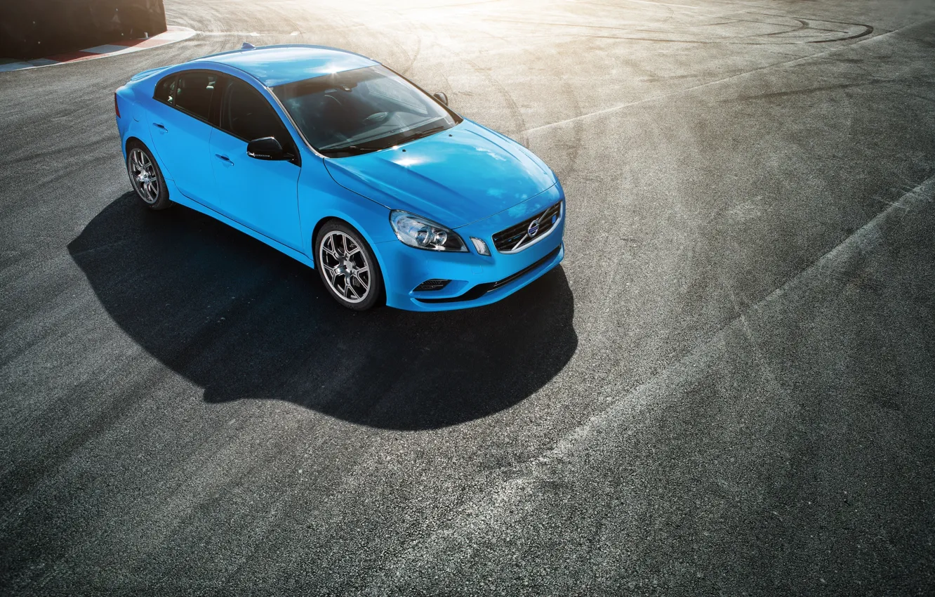Photo wallpaper Concept, blue, Volvo, track, S60, Polestar