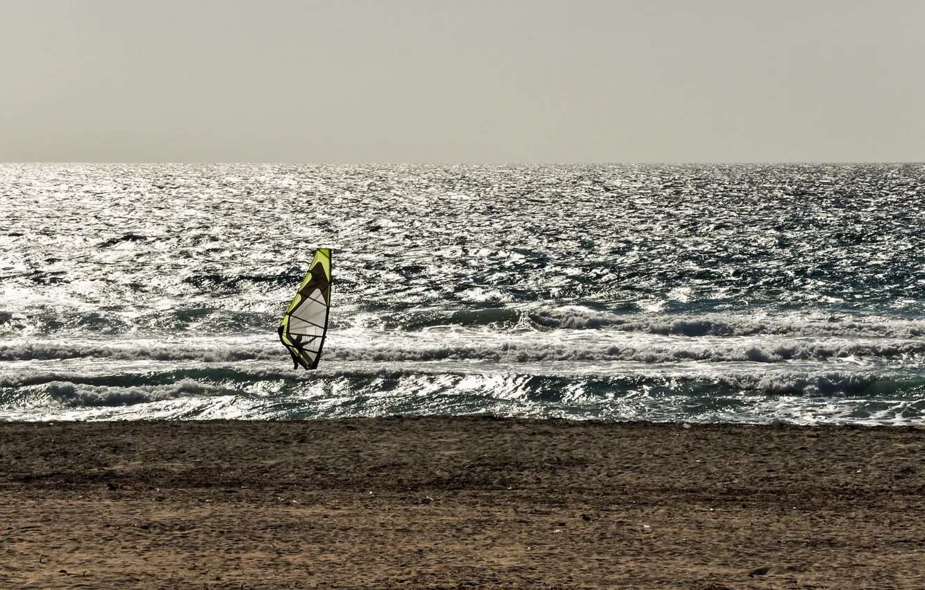 Photo wallpaper sea, sport, windsurf