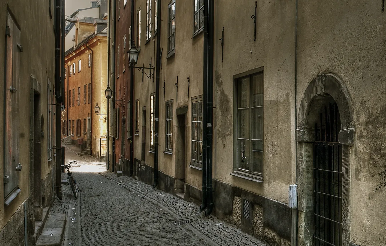 Photo wallpaper the city, street, Stockholm
