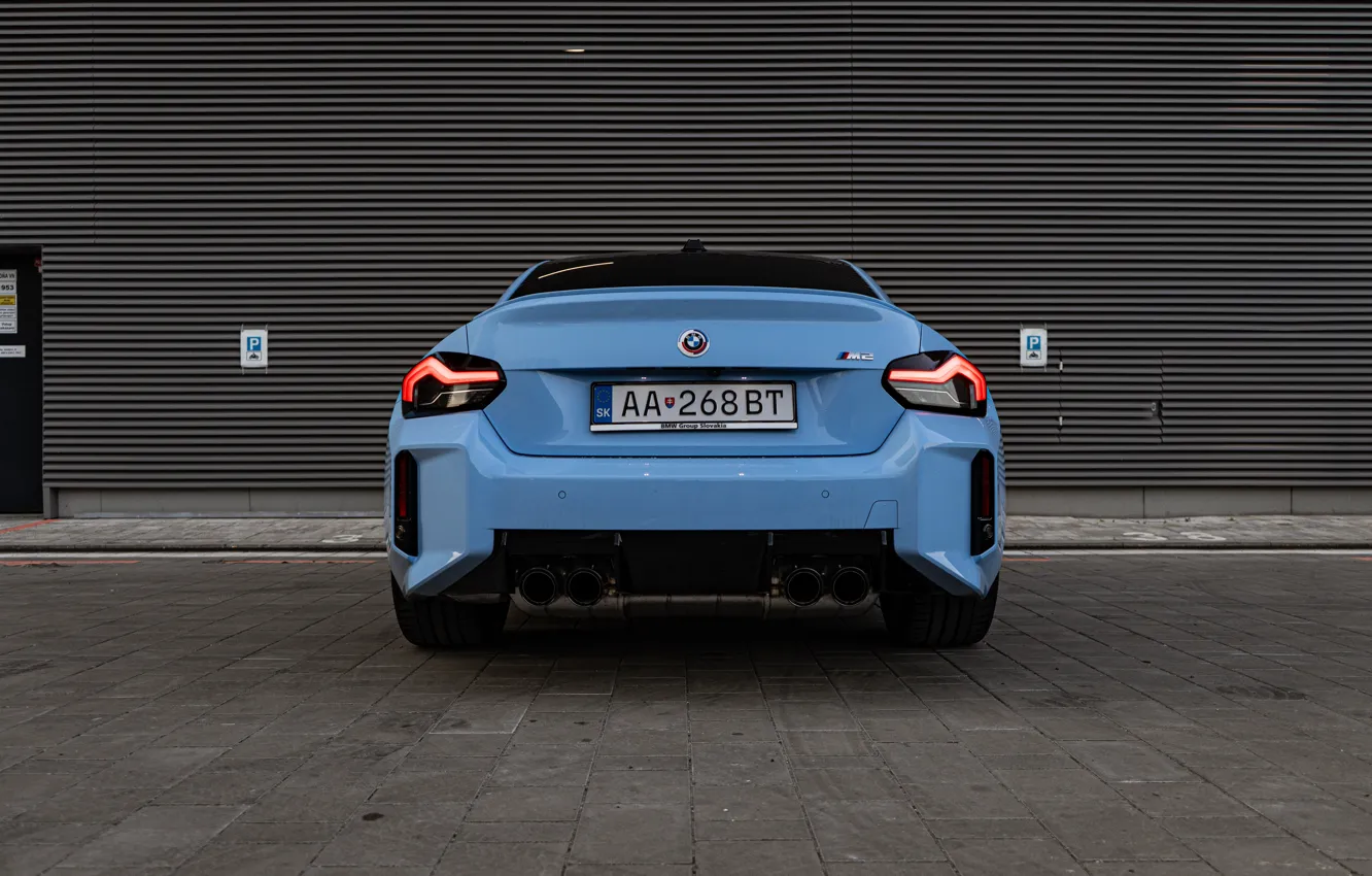 Photo wallpaper BMW, rear, M2, taillights, G87, 🤢, BMW M2 AT