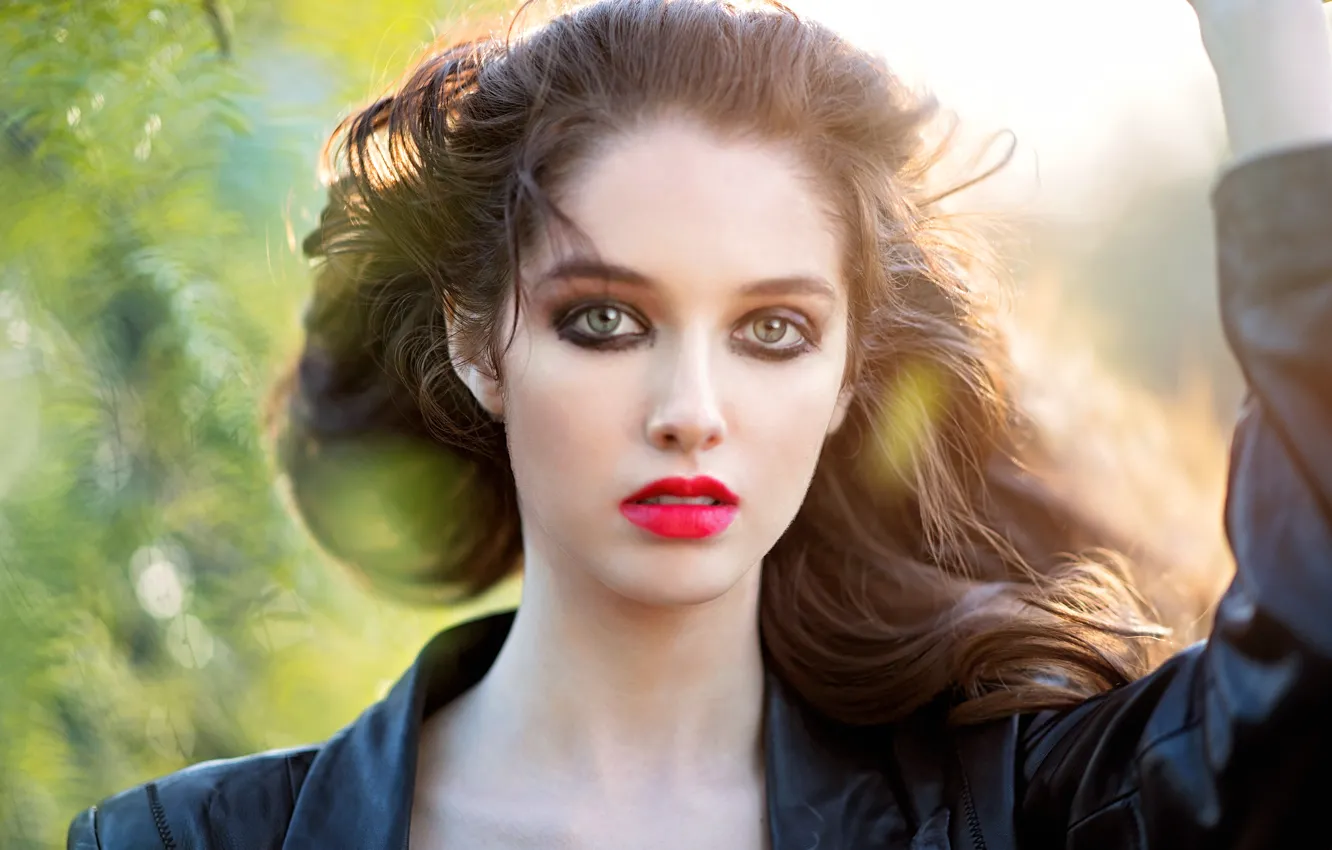Photo wallpaper look, face, girl, lipstick, hair