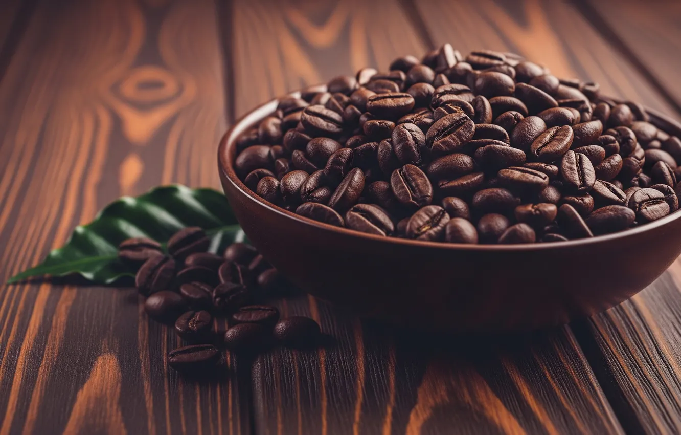 Photo wallpaper table, Wallpaper, coffee, grain, bowl, art, wallpaper, art